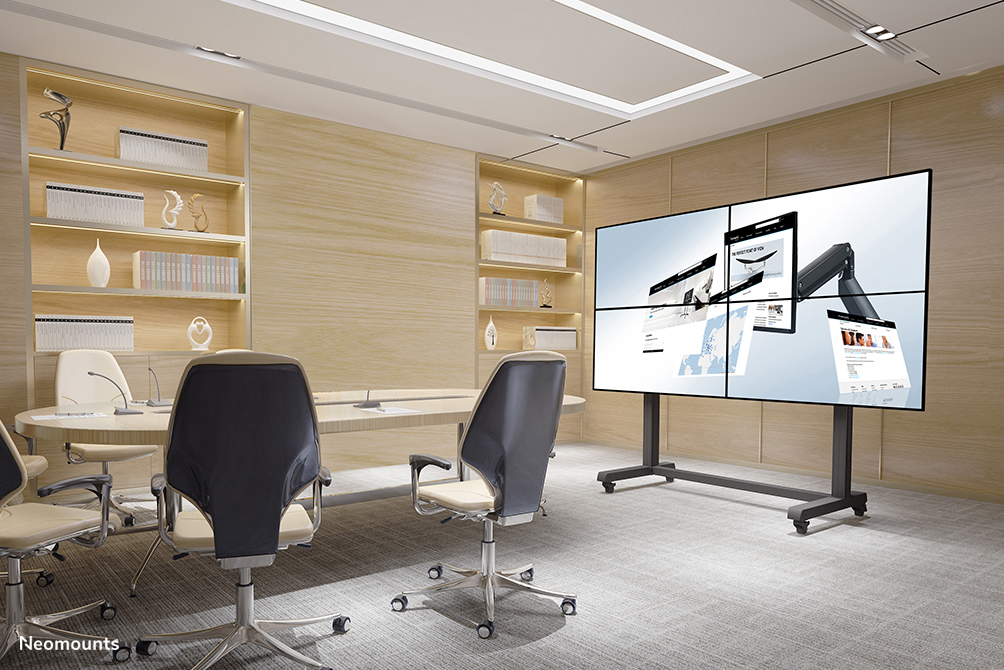 Neomounts Pro Mobiler Videowall Bodenständer